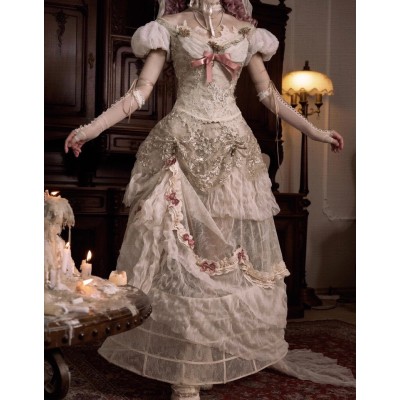 Blood Supply Cupid's Casket of Poems Bustle Long Skirt and Hip Pad Petticoat(Full Payment Without Shipping)